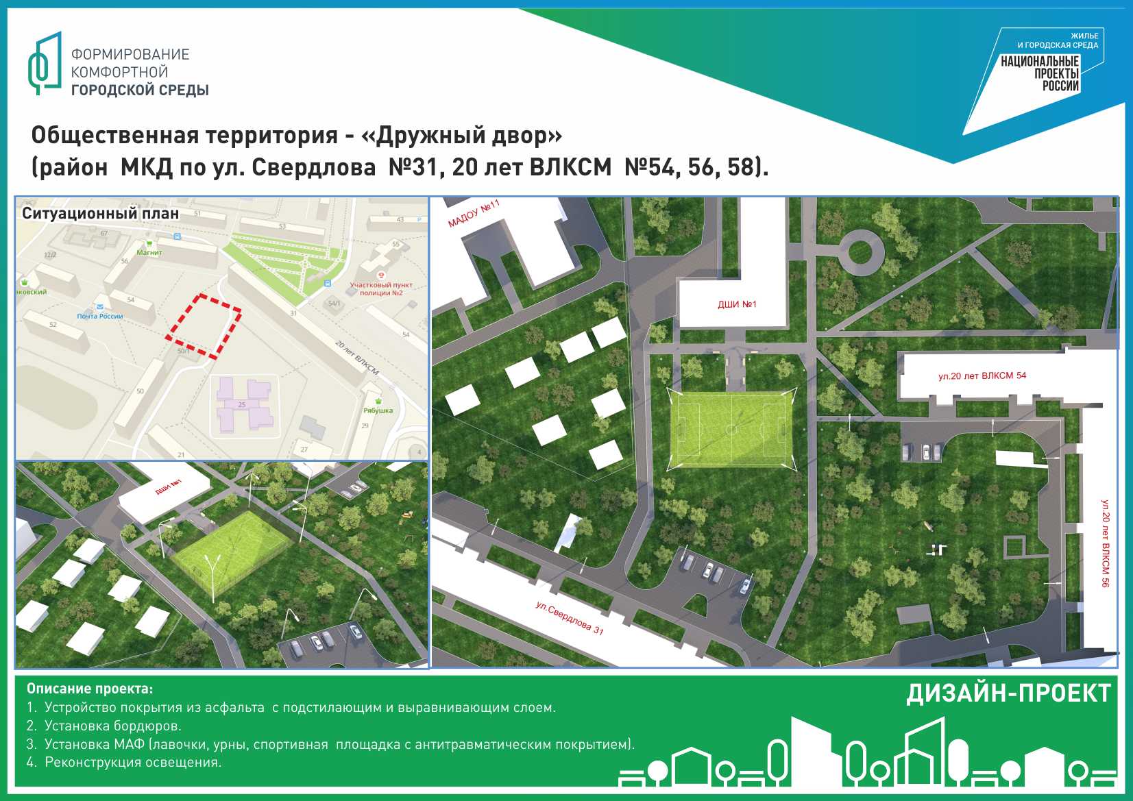 Формирование комфортной городской среды национального проекта жилье и городская среда